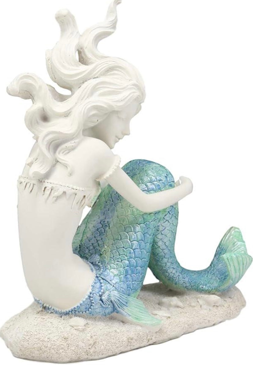Crazy Hair Shelf Mermaid Statue | Crazy Hair Mermaid Decoration | Fancy Mermaid | Strike A Pose Mermaid | Little Mermaid | Mermaid Display