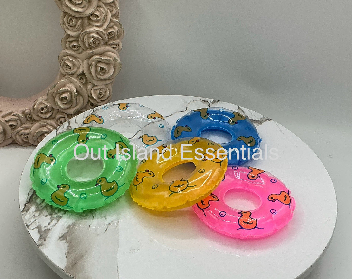 Over Sized XL Miniature Beach Gear I Miniature Beach Floaty I Dollhouse Miniature Floating Ring I Dollhouse 1:12 Scale Pool Accessories