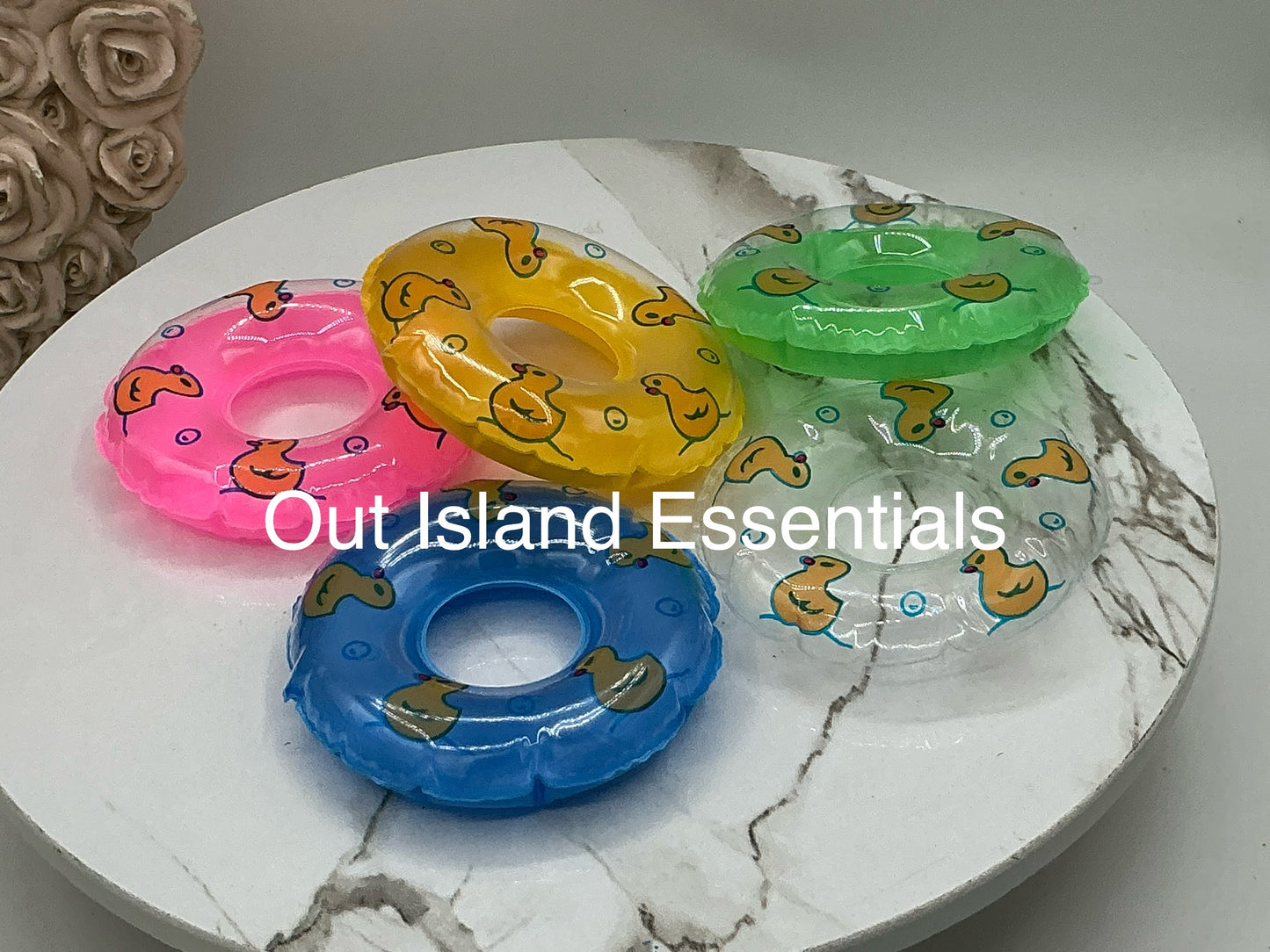 Over Sized XL Miniature Beach Gear I Miniature Beach Floaty I Dollhouse Miniature Floating Ring I Dollhouse 1:12 Scale Pool Accessories