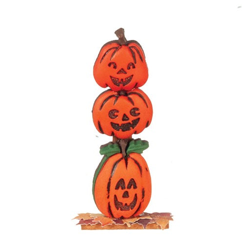 Miniature Stacked Pumpkin Decor I Miniature Dollhouse Fall Fun I Miniature Dollhouse Halloween Decor I 1:12 Scale Fun Fall Crafts