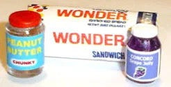 Dollhouse Bread I Peanut Butter And Jelly I Miniature Doll Bread I Miniature Dollhouse Sandwich I PB&J I 1:12 Scale Dollhouse Accessories