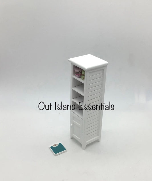 Miniature Bath Cabinet I Miniature Bathroom Accessories I Miniature 1:12 Scale Bathroom