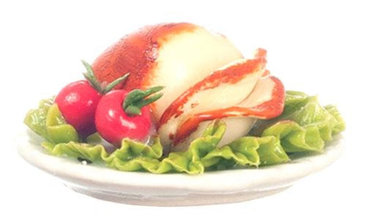 Miniature Sliced Turkey On Platter I Miniature Doll Thanksgiving I Miniature Dollhouse Turkey I 1:12 Scale Dollhouse Thanksgiving Turkey