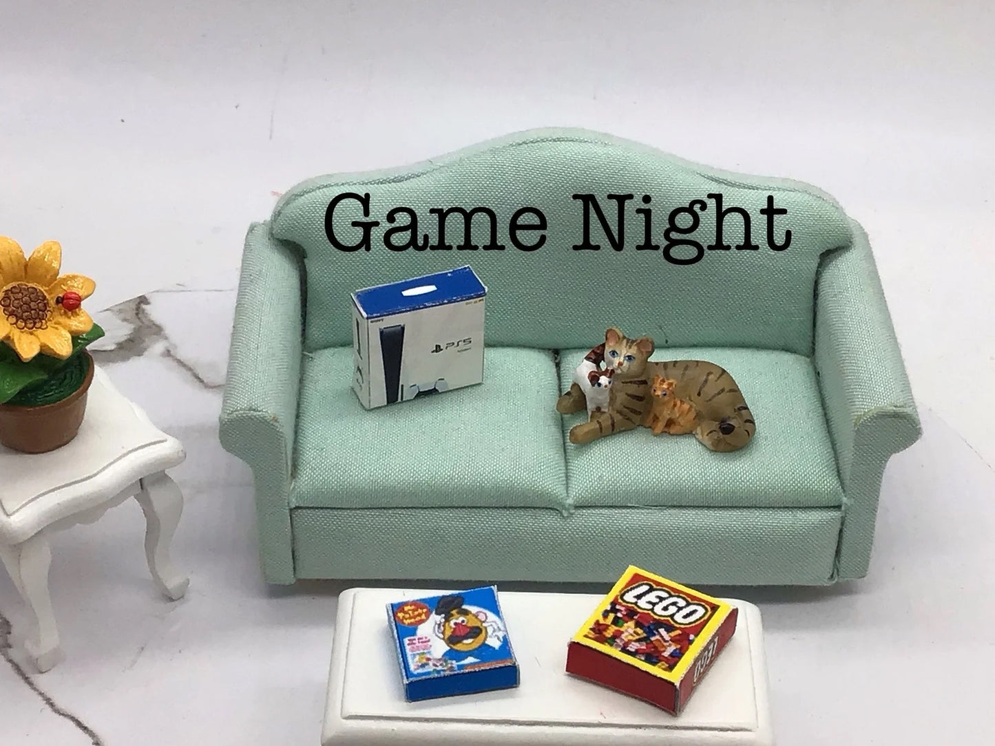Miniature Family Game Night I Miniature Table Games I Dollhouse Miniature Summer Games I Dollhouse 1:12 Scale Games I BOXES ONLY