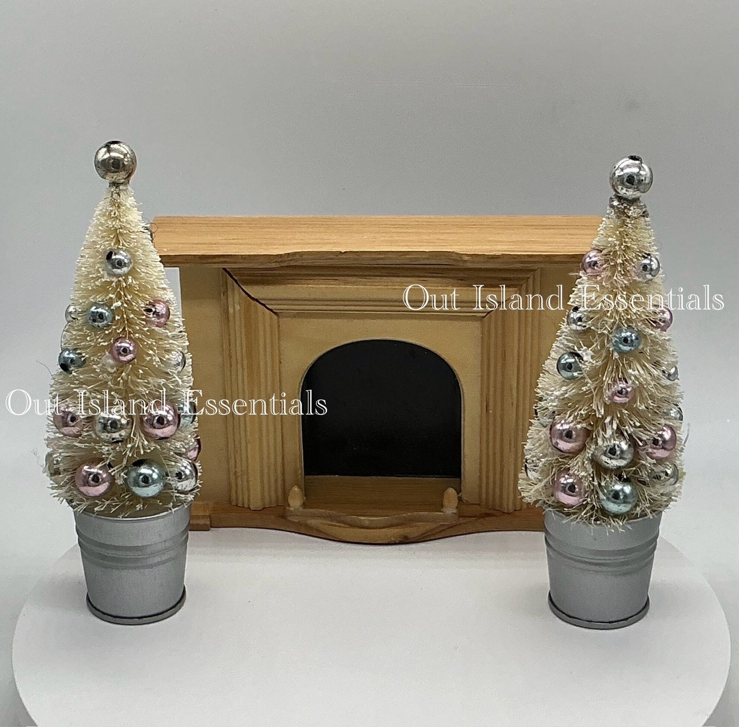Miniature Bottle Brush Christmas Trees I Frosted Sisal Mini Trees I Fairy Garden Christmas Trees I Snowy Sisal Christmas Trees