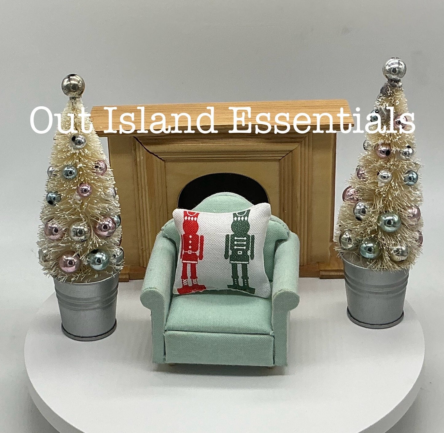 Miniature Bottle Brush Christmas Trees I Frosted Sisal Mini Trees I Fairy Garden Christmas Trees I Snowy Sisal Christmas Trees