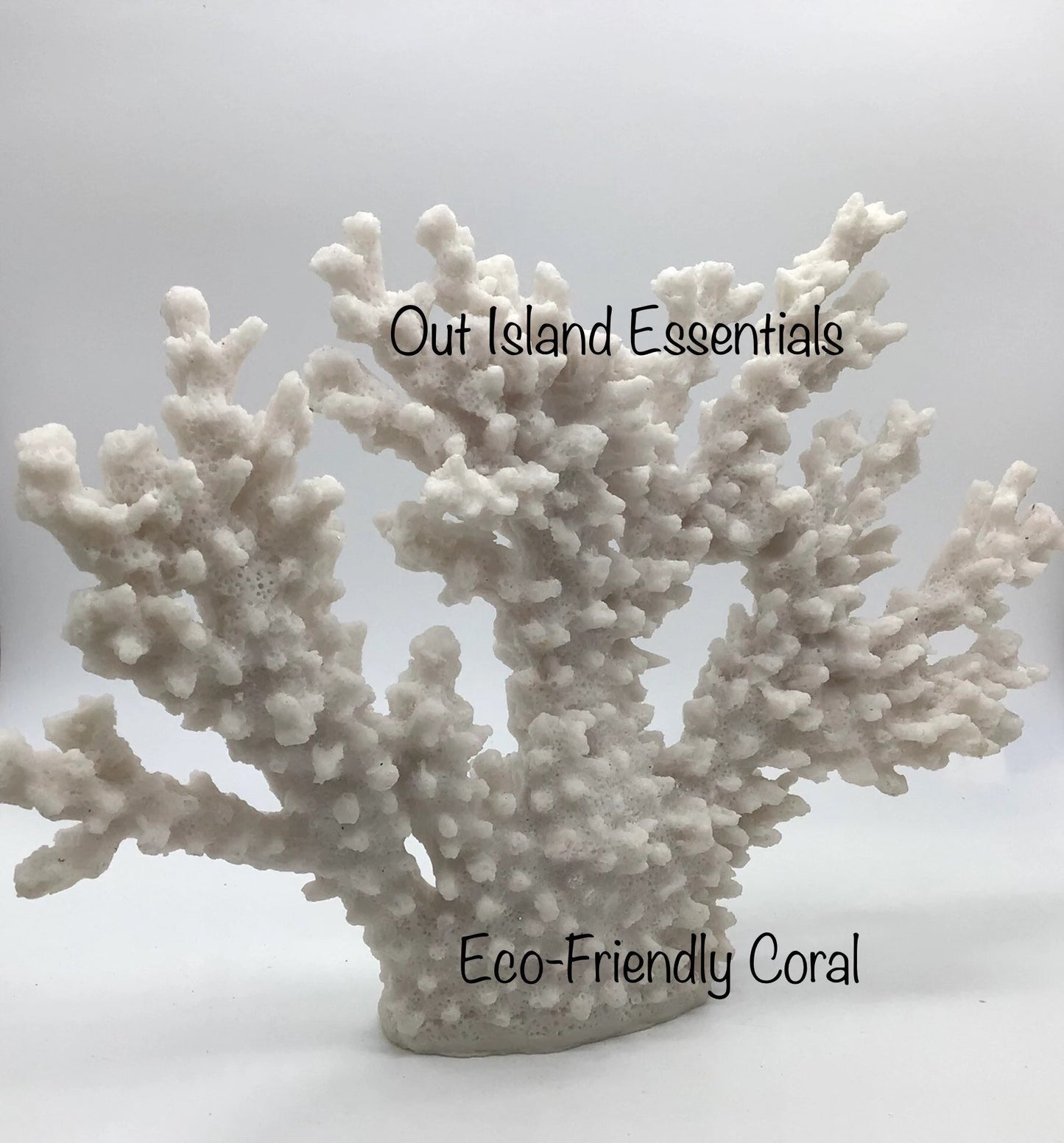 13" White Faux Coral Display, Eco Friendly Faux Coral