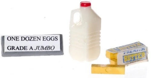 Miniature Dairy Package | Dollhouse Cream Cheese I Miniature Milk I Miniature Dollhouse Baking I 1:12 Scale Dollhouse Accessories