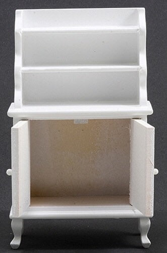 Miniature Small White Hutch I Dollhouse Miniature White Extra Counter Furniture I Miniature 1:12 Scale Furniture