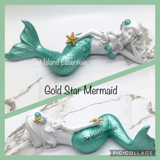 Side Laying Mermaid Statue | Daydreaming Mermaid | Little Mermaid