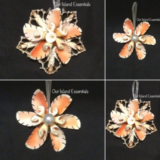 Snowflake Luai | Seashell Ornament | Seashell Christmas Ornament | Handmade Ornament