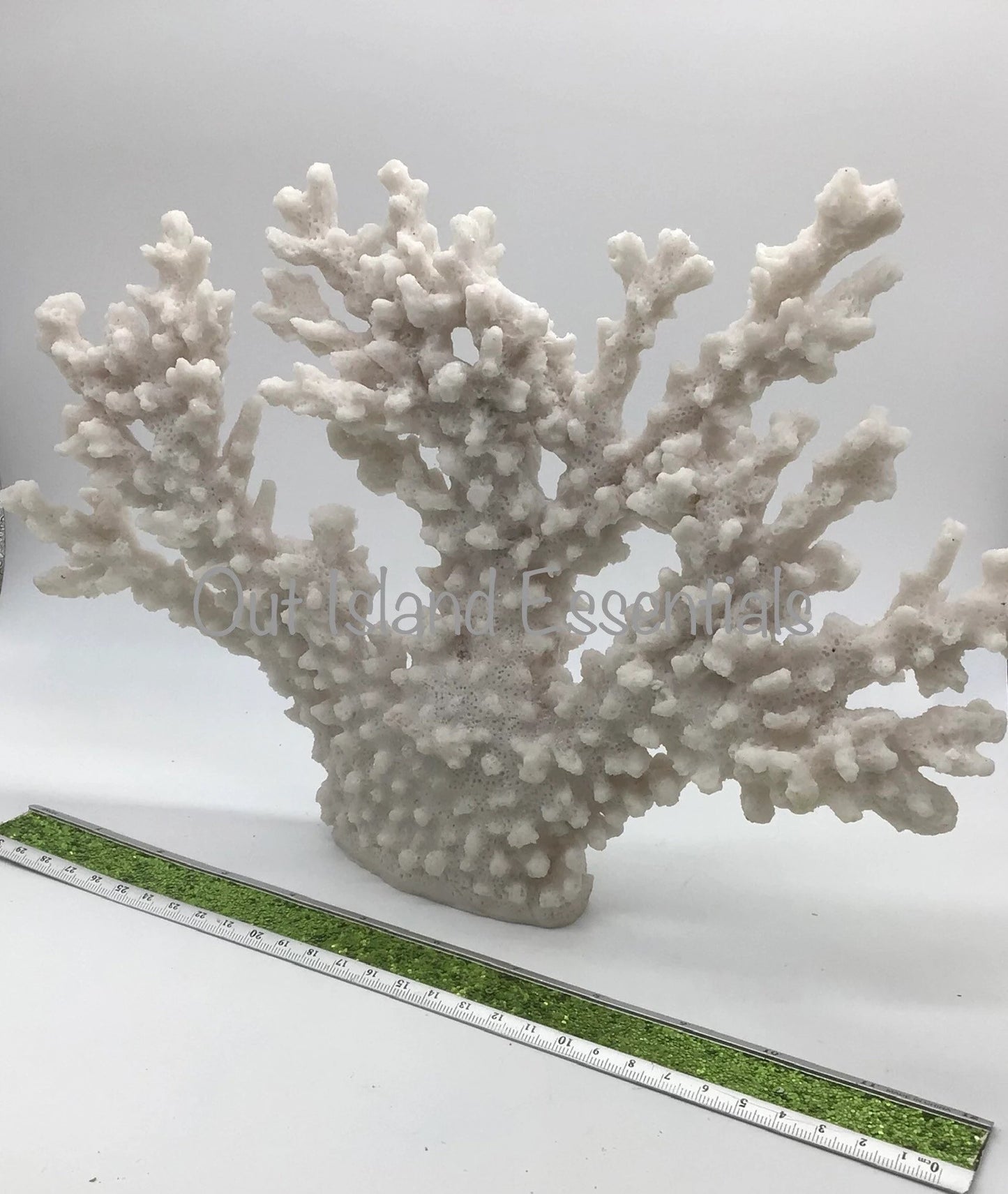 13" White Faux Coral Display, Eco Friendly Faux Coral