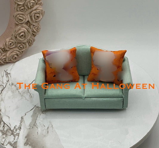 Halloween Costumes And The Gang Dollhouse Miniature Pillows I Miniature Pillows | 1:12 Scale Pillow I Costume Miniature Pillows
