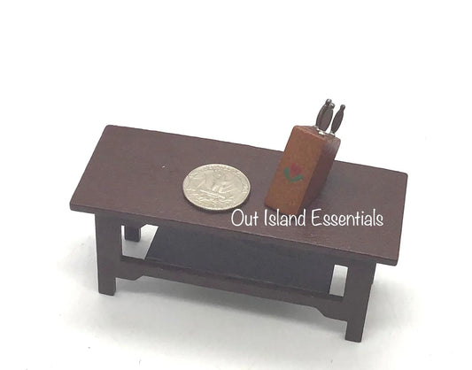 Miniature Knife Block I Dollhouse Knives I 1:12 Scale