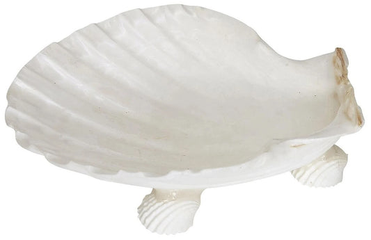 Irish Deep 4" Serving Dish w/ Shell Legs I Shell Dish I Soap Dish I Handmade Shell Dish I Seashell Coastal Jewelry Dish