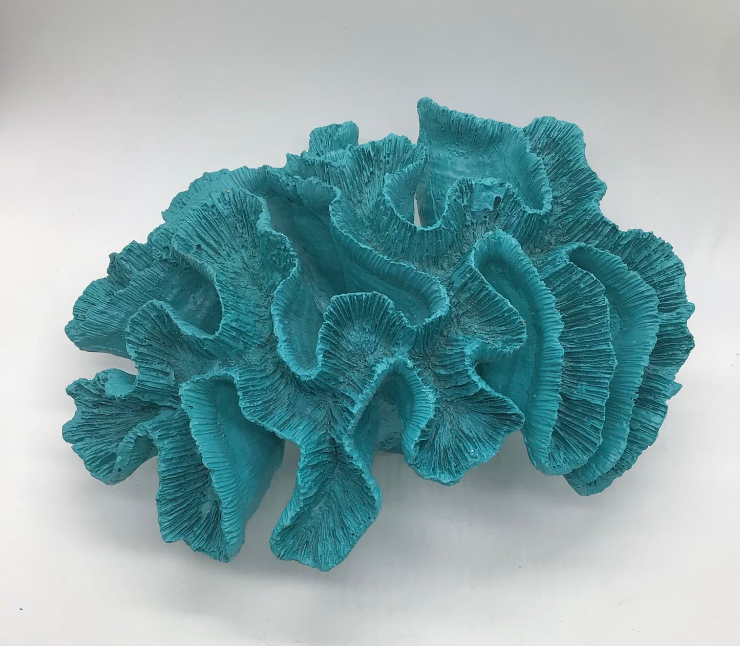 Faux Brain Coral Eco Friendly Coral Display, Faux Aqua And Navy Brain Coral Decor