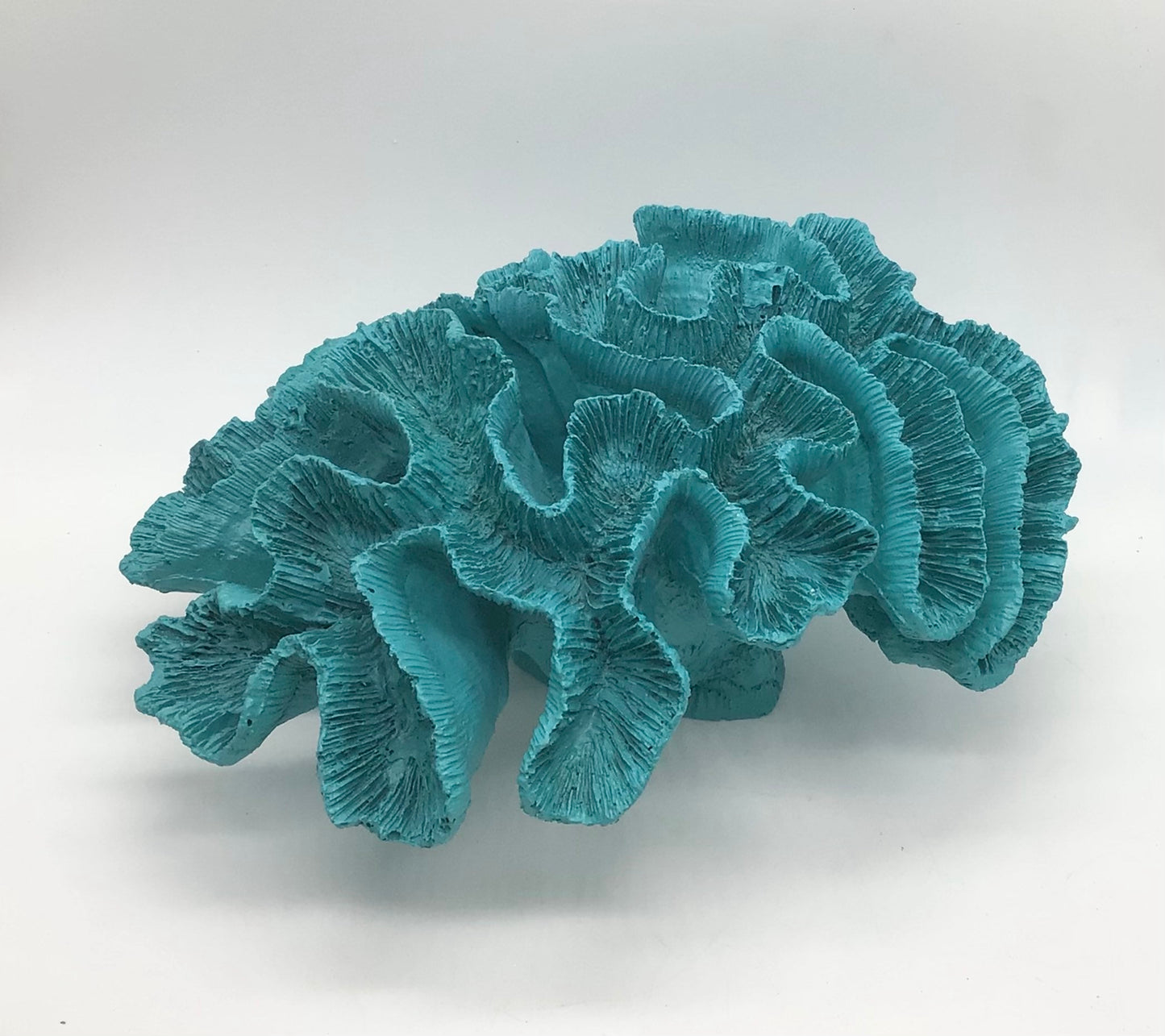 Faux Brain Coral Eco Friendly Coral Display, Faux Aqua And Navy Brain Coral Decor