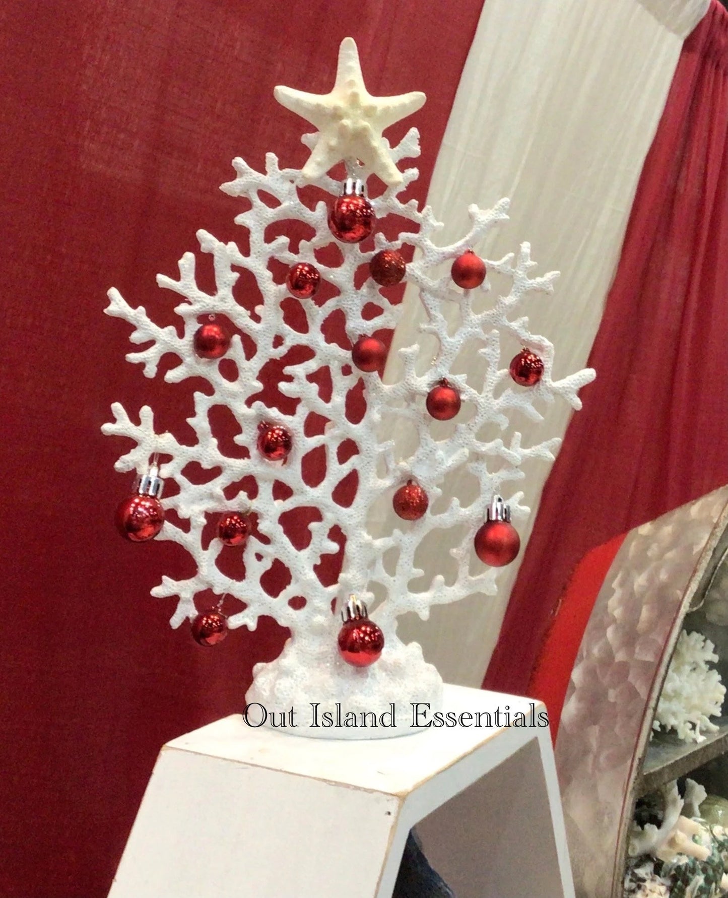 Faux Christmas Coral Display, Eco Friendly Christmas Coral