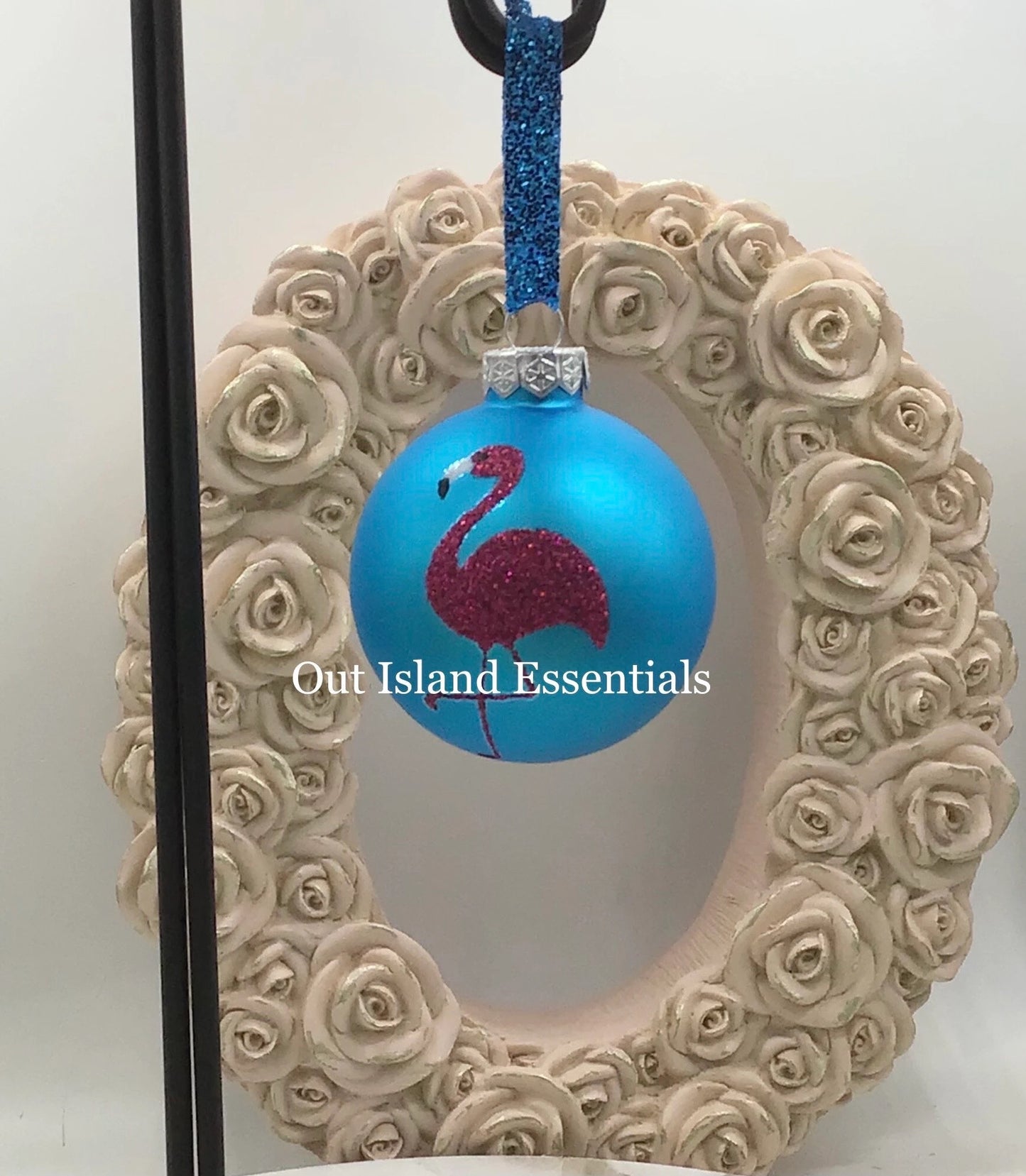 Flamingo Christmas Ornament, Glass Flamingo Ornament 67mm Ornament