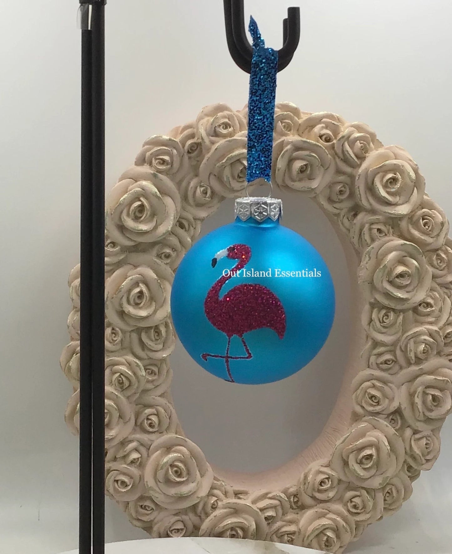 Flamingo Christmas Ornament, Glass Flamingo Ornament 67mm Ornament