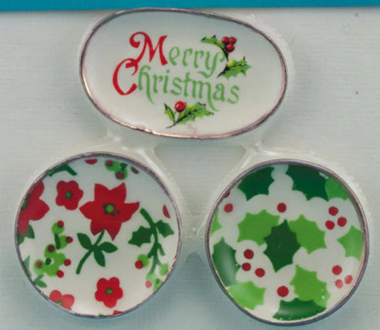 Miniature Christmas Or Halloween Platters I Dollhouse Holiday Trays I 1:12 Scale