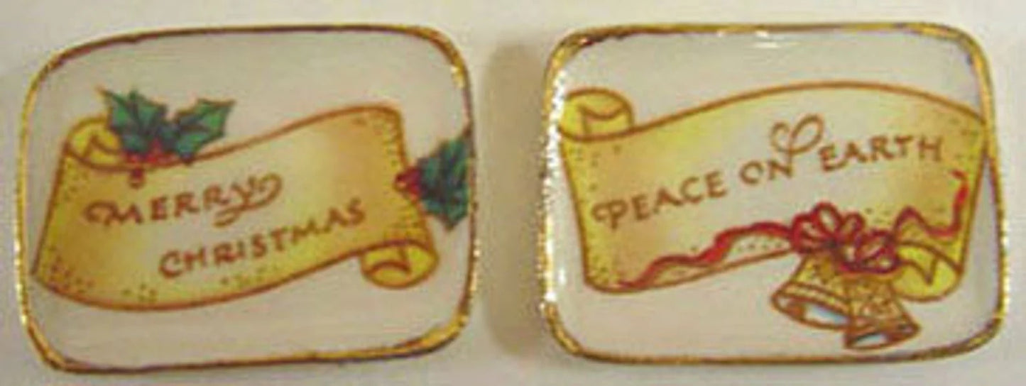 Miniature Christmas Or Halloween Platters I Dollhouse Holiday Trays I 1:12 Scale