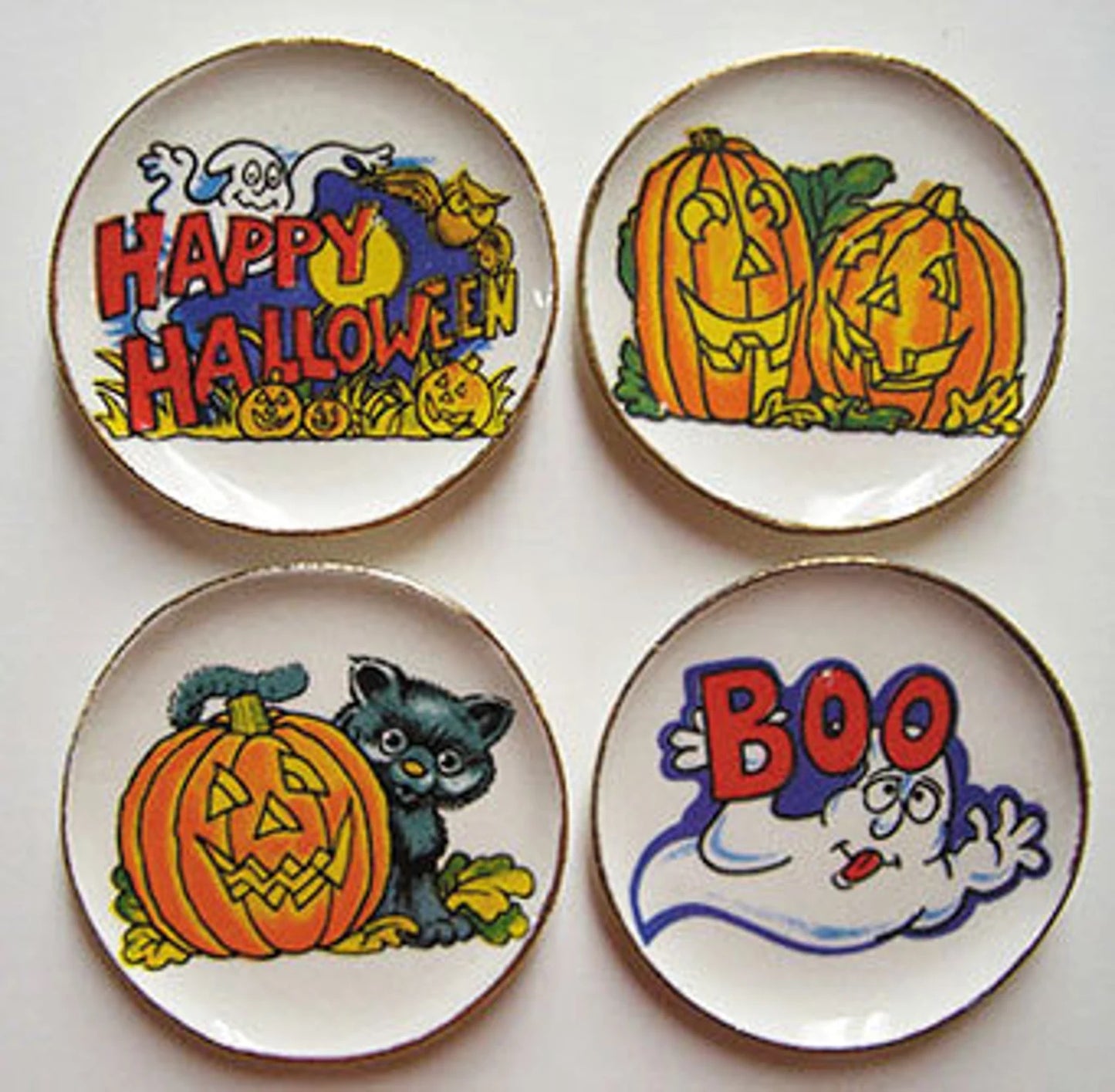 Miniature Christmas Or Halloween Platters I Dollhouse Holiday Trays I 1:12 Scale