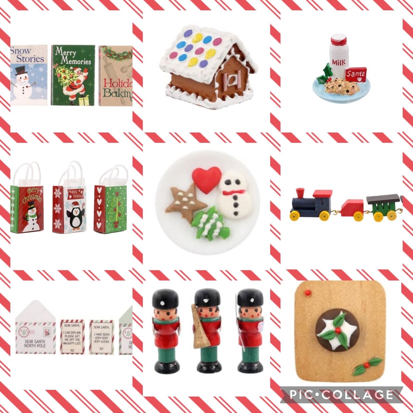 Assorted Dollhouse Christmas Miniatures Christmas Miniatures 1:12 Scale Christmas Decorations