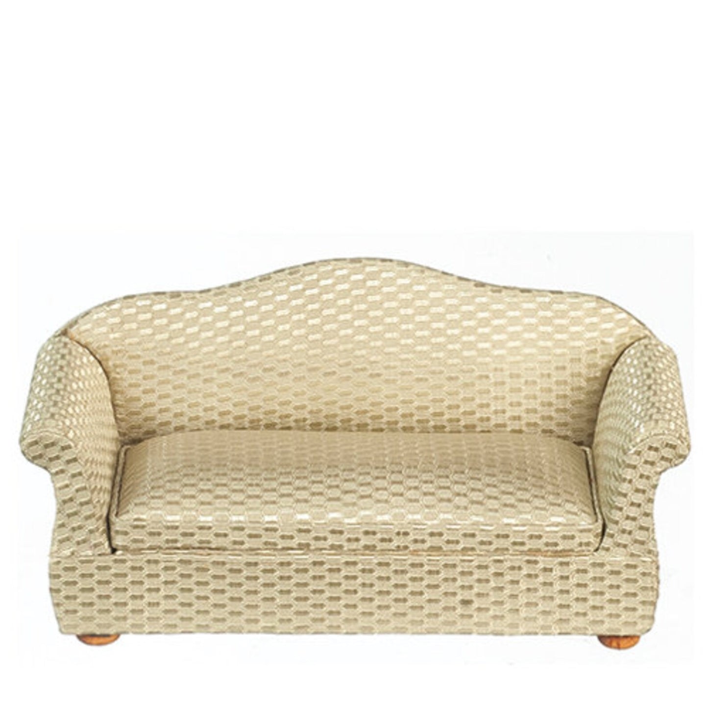 Dollhouse Miniature Retro Fabric Living Room Sofa | Miniature 1:12 Scale Furniture | Dollhouse Accessories | Miniature Fabric Sofa