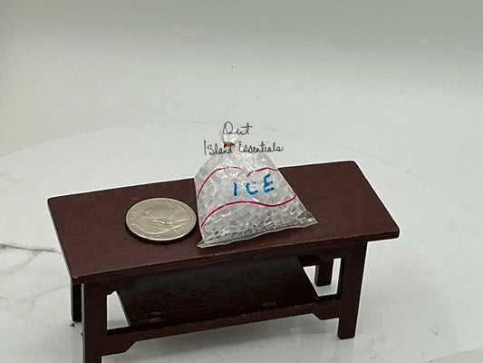 Miniature Bag Of Ice I Dollhouse Miniature Ice I Miniature Accessory I 1 12 Scale