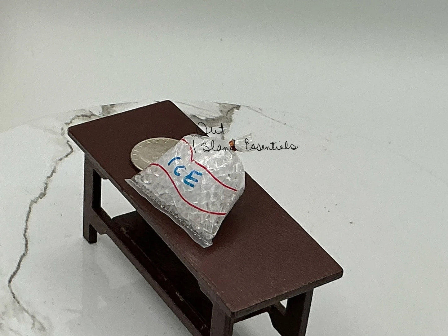 Miniature Bag Of Ice I Dollhouse Miniature Ice I Miniature Accessory I 1 12 Scale