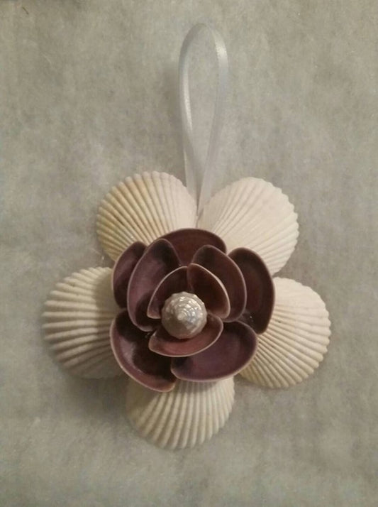 Seashell Flower Christmas Ornament I Seashell Christmas Ornament I Seashell Flower I Coastal Ornament