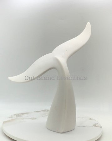 What A Tail | Wavy Whale Tail Decoration | Relaxing Calming Whale Tail | Coastal Decor | Peaceful Resin Carved Whale Tail