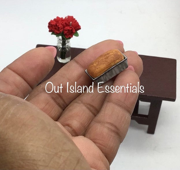 Dollhouse Loaf Of Bread I Miniature Doll Bread Loaf In Pan I Miniature Dollhouse Food I 1:12 Scale Dollhouse Accessories