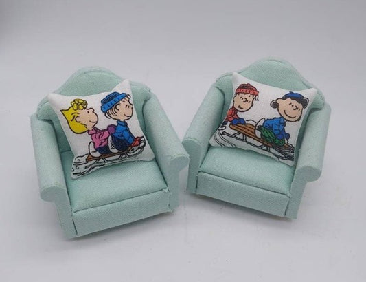 1 Pc. Dollhouse Miniature Christmas Pillows | Holiday Miniature Pillows | The Gang 1:12 Scale Christmas Pillows