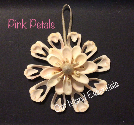 Pink Petals Seashell Snowflake Ornament I Coastal Christmas Ornament I Seashell Snowflake I Coastal Snowflake
