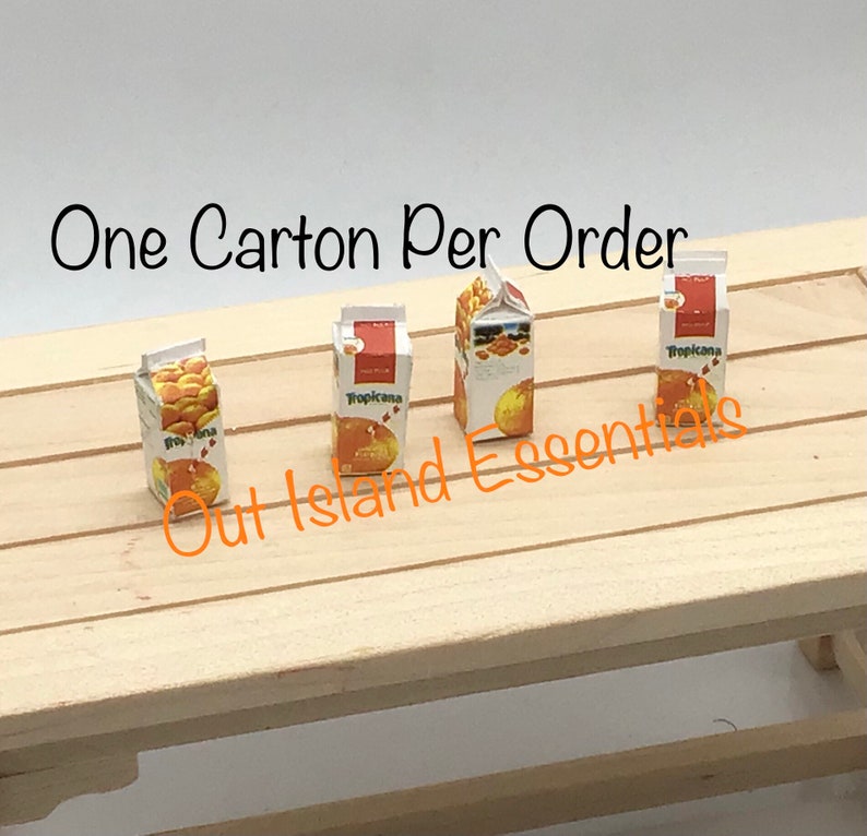 Miniature Orange Juice I Miniature Gallon Of Orange Juice I 1:12 Scale Jug Of Orange Juice I Miniature Drink