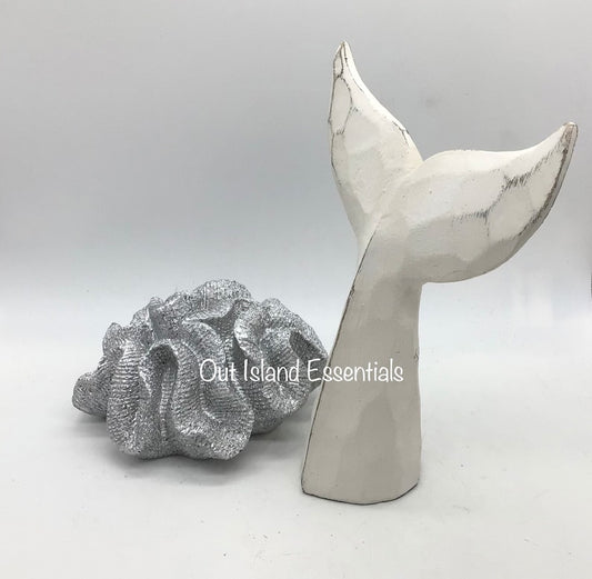 What A Tail | Whale Tail Decoration | Relaxing Calming Whale Tail | Coastal Decor | Peaceful Resin Carved Whale Tail