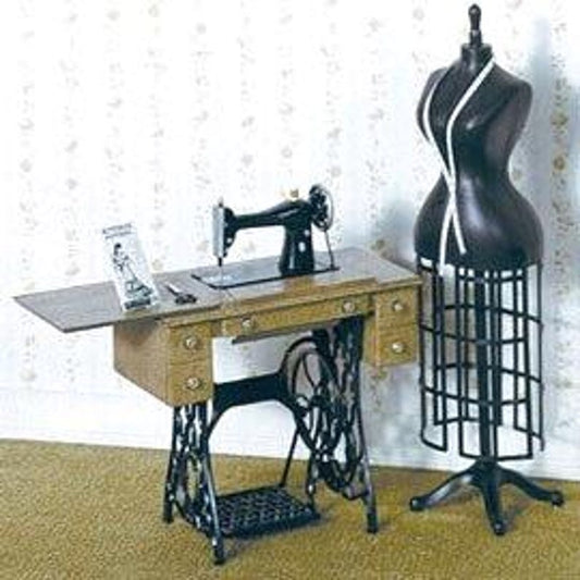 Miniature Sewing Machine Kit | Miniature Sewing Romm Kit I Miniature Sewing Machine I Miniature Tailor I 1:12 Scale Doll Accessories