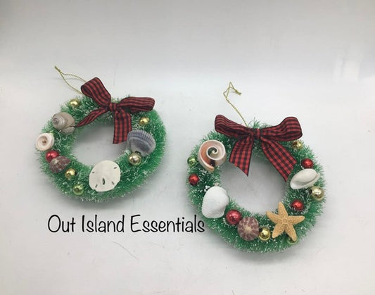 Seashell Wreath I Mini Shell Wreath I Seashell Ornaments I Coastal Christmas I Coastal Decor I Shell Wreath I Mini Wreath I Coastal Wreath