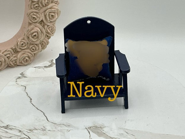 West Virginia Ornament I College Coastal Christmas Adirondack Ornament | West Virginia Christmas Ornament I Go Mountaineers