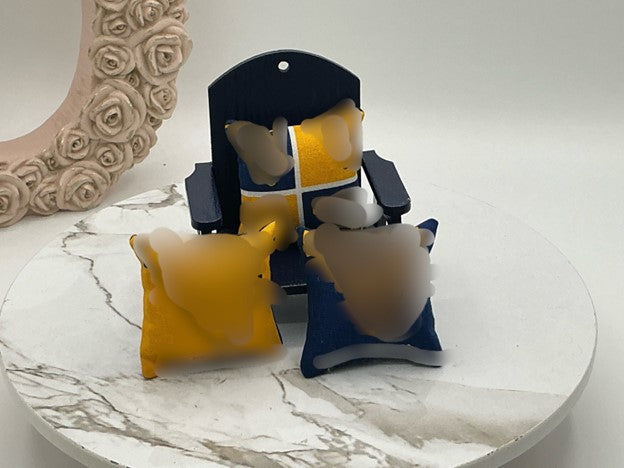 West Virginia Ornament I College Coastal Christmas Adirondack Ornament | West Virginia Christmas Ornament I Go Mountaineers