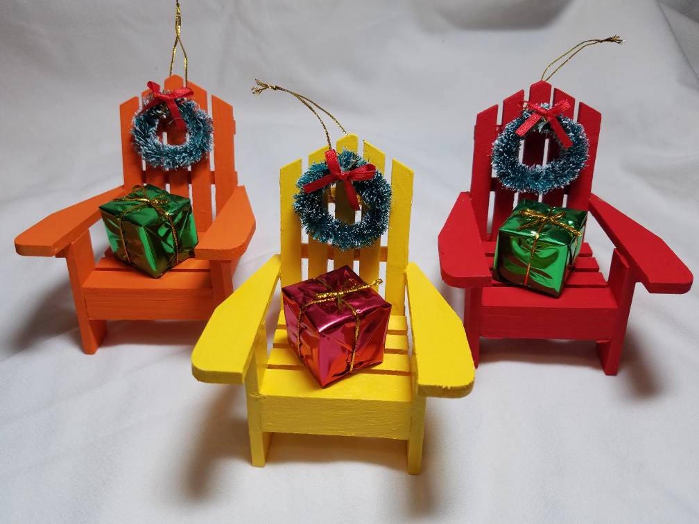 Adirondack Ornament, Christmas Beach Ornament, Adirondack Chair Christmas Ornament, Beach Chair Christmas Ornament, Adirondack Chair