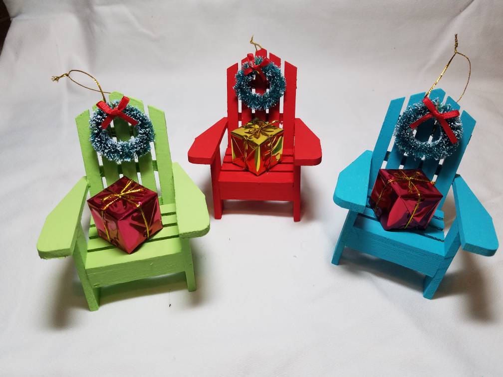Adirondack Ornament, Christmas Beach Ornament, Adirondack Chair Christmas Ornament, Beach Chair Christmas Ornament, Adirondack Chair