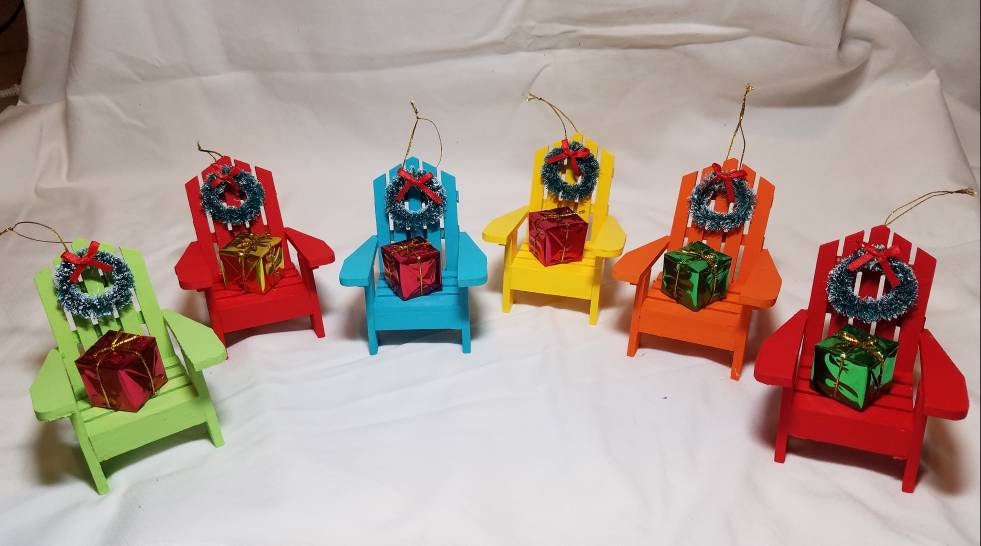 Adirondack Ornament, Christmas Beach Ornament, Adirondack Chair Christmas Ornament, Beach Chair Christmas Ornament, Adirondack Chair