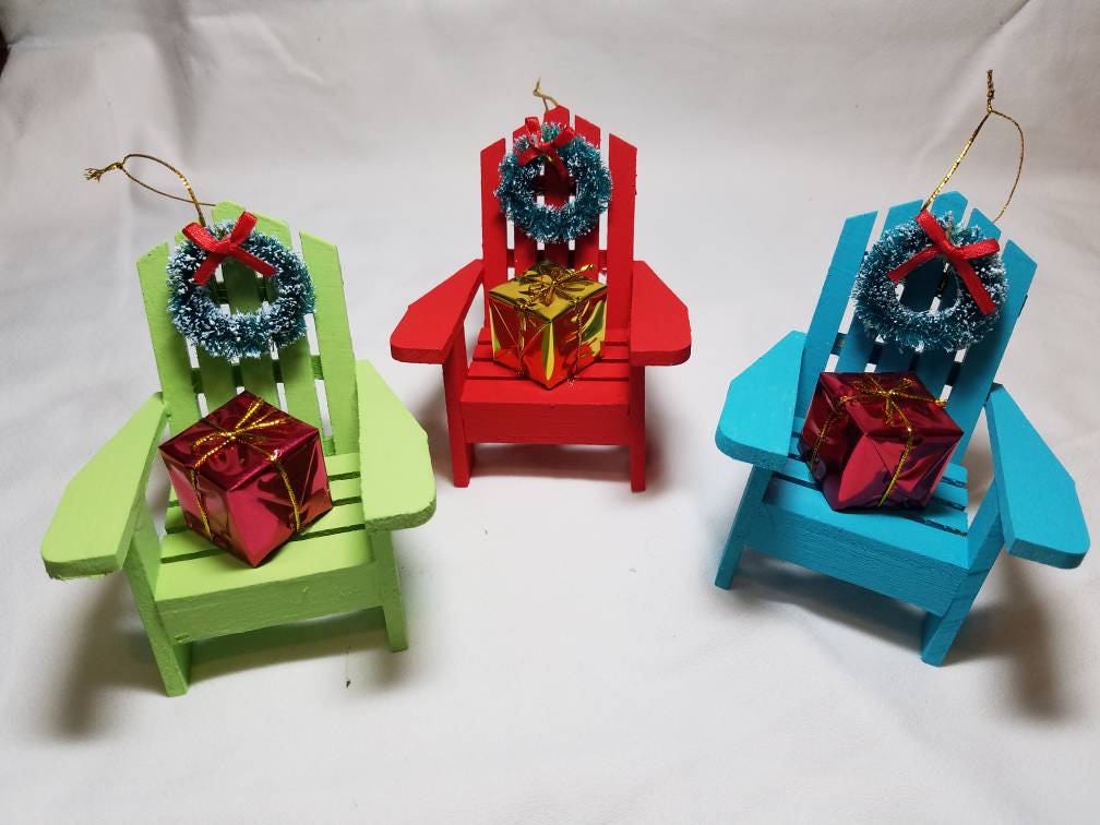 Adirondack Ornament, Christmas Beach Ornament, Adirondack Chair Christmas Ornament, Beach Chair Christmas Ornament, Adirondack Chair