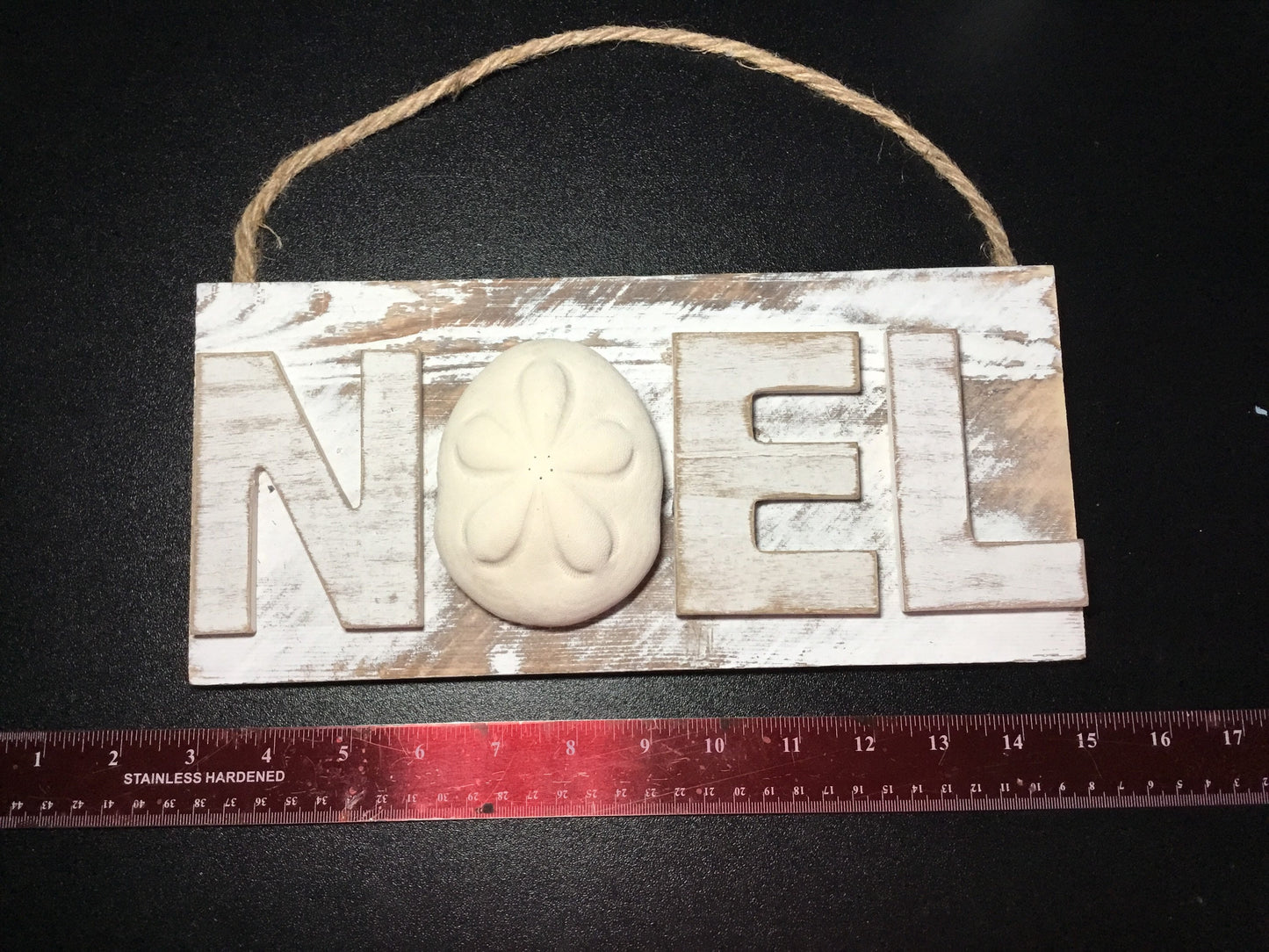 Noel Sign, Coastal Christmas Decor Sign, Beach Sign , Pool Decor, Coastal Bathroom, Beach Cottage Sign, Seashell Sign, Coastal Cottage Decor