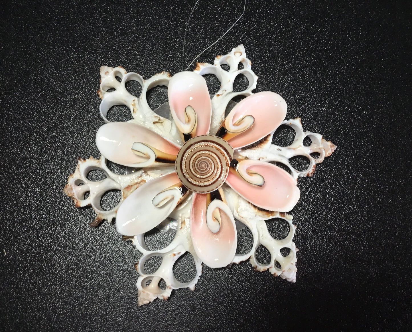 Murex Snowflake Christmas Ornament, Seashell Christmas Ornament, Seashell Snowflake, Coastal Ornament, Nautical Christmas Ornament