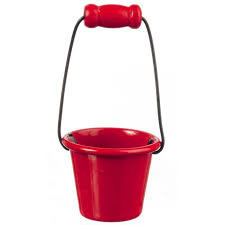 1:12 Scale Dollhouse Miniature Red Bucket