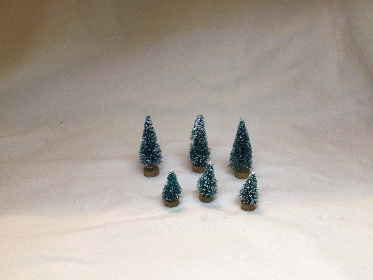 Mini Bottle Brush Christmas Trees I Two Sizes Frosted Sisal Mini Trees I Fairy Garden Christmas Trees I Snowy Sisal Christmas Trees